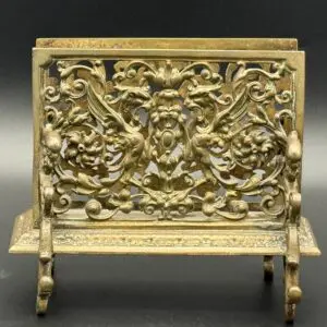 Ornate brass book stand