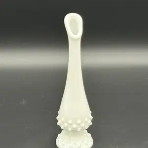 White ceramic vase with textured design