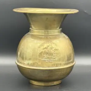 Brass vase with engraved design