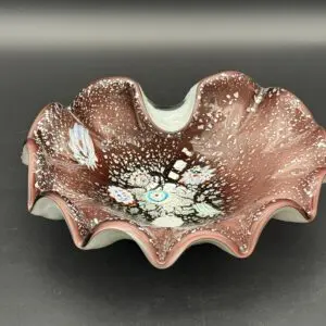 Artistic wavy-edged bowl with patterns