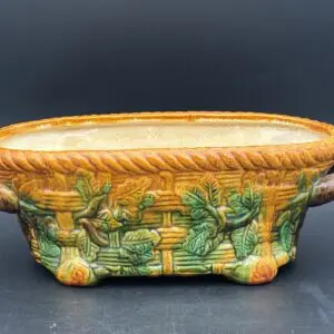 19th-Century Majolica-style Planter